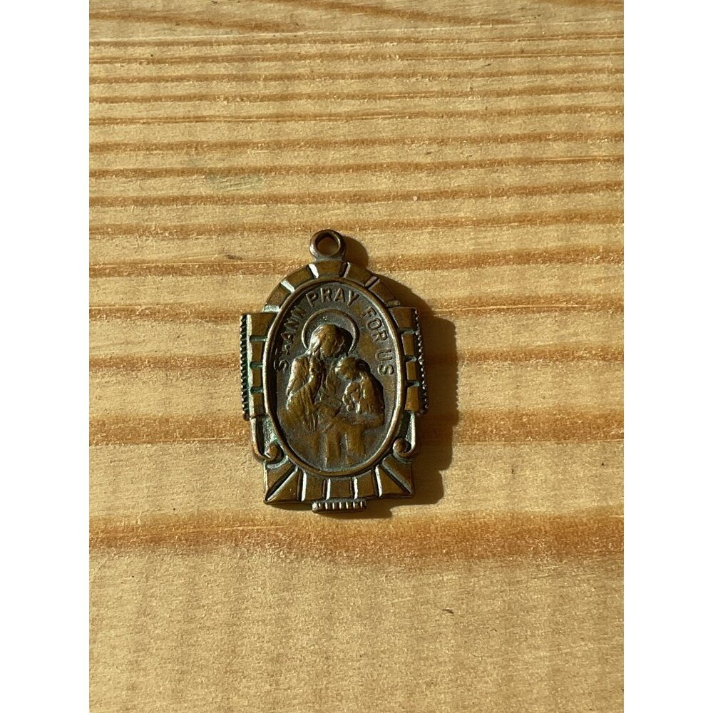 Saint Anne Pray For Us Religious Medal Pendant Charm